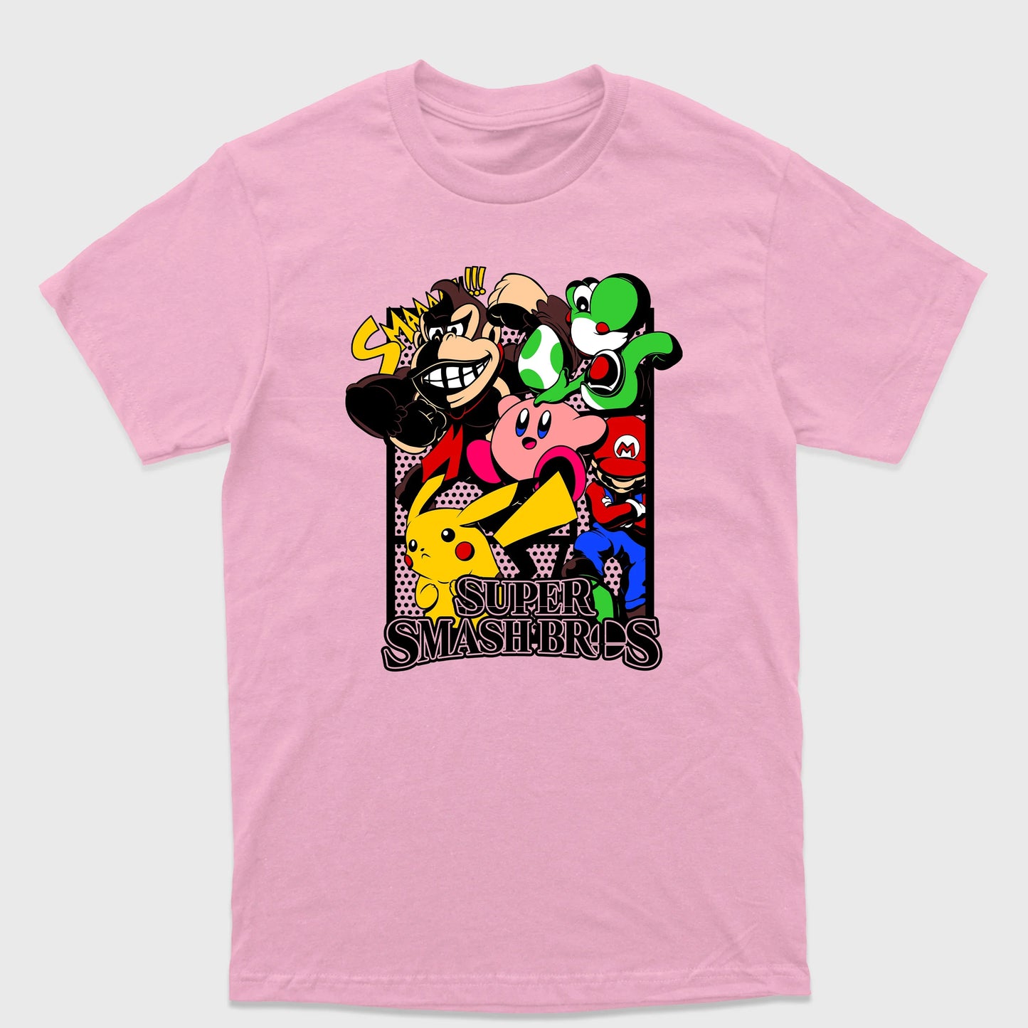 Camiseta Básica Super Smash Bros Personagens