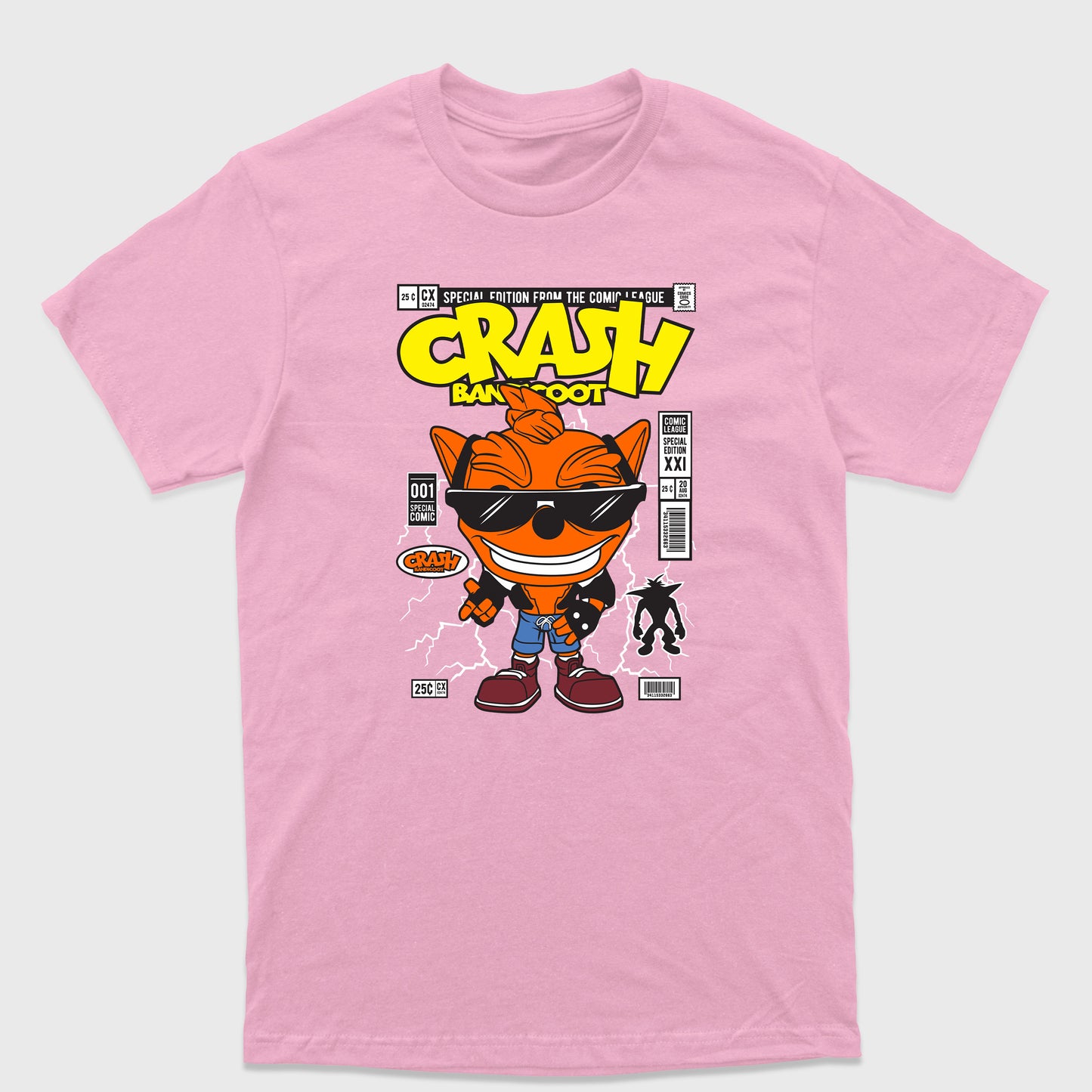 Camiseta Básica Crash Bandicoot Punk Style