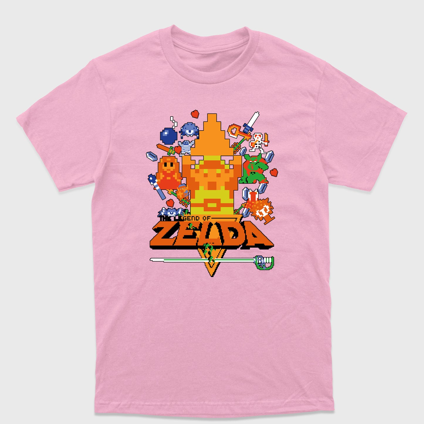 Camiseta Básica The Legend of Zelda Pixel Art