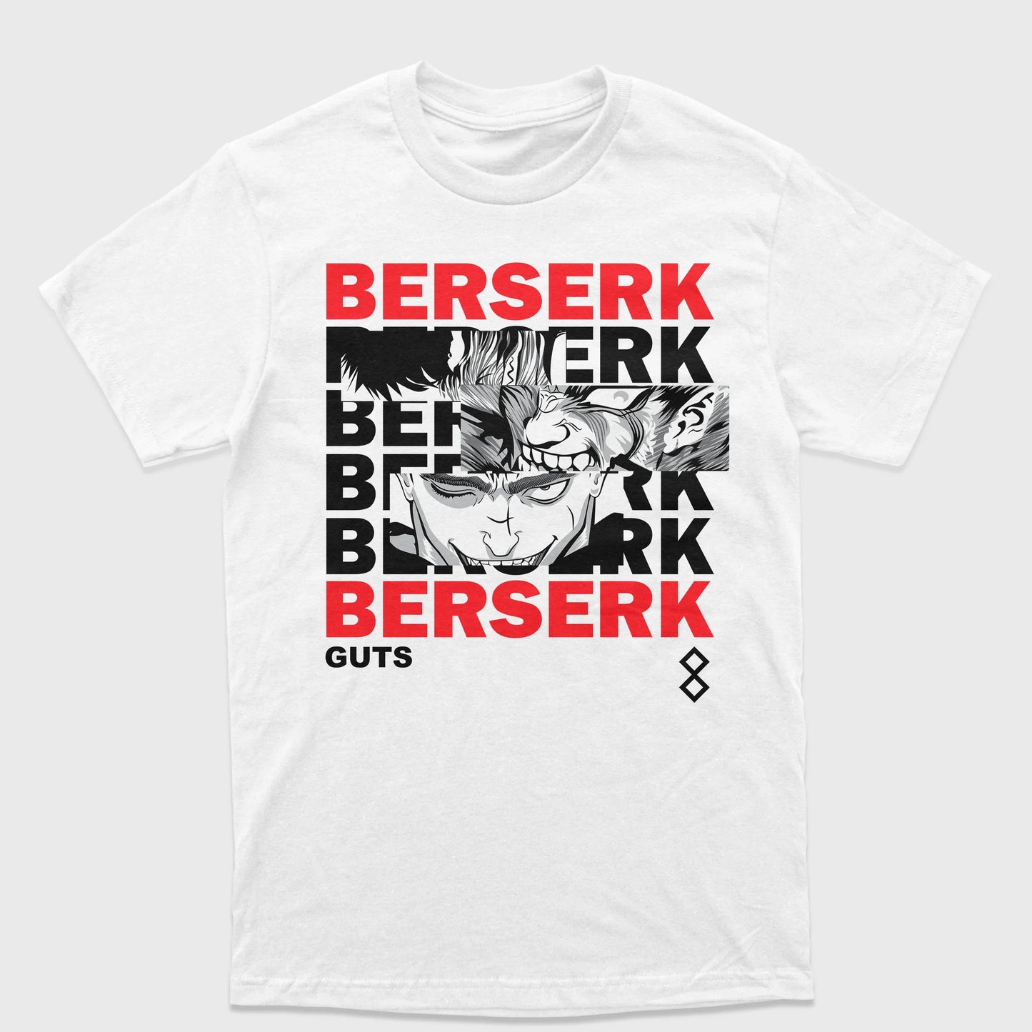 Camiseta Berserk Guts-branco