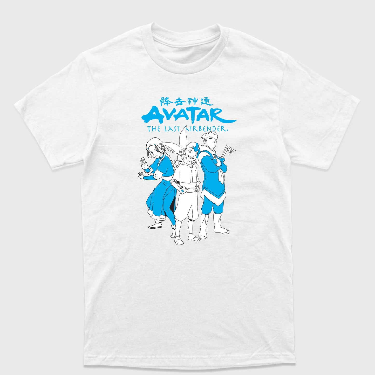 Camiseta Básica Aang Katara Sokka e Appa Avatar