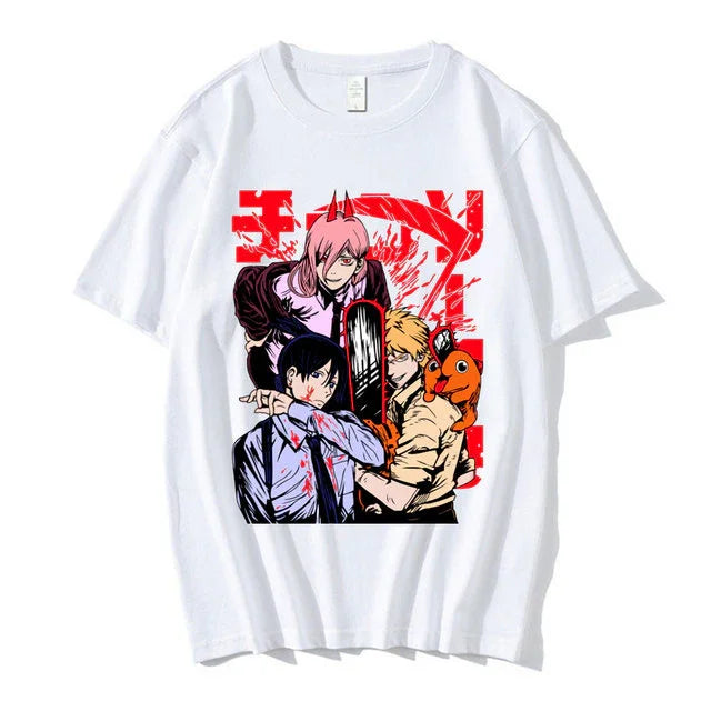 Camiseta Básica Aki Denji Power Chainsaw Man