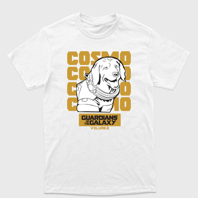 Camiseta Básica Cosmo Guardiões da Galáxia Branco
