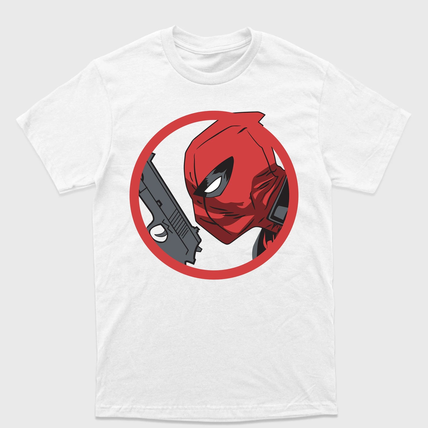 Camiseta Básica Deadpool With Gun Branco