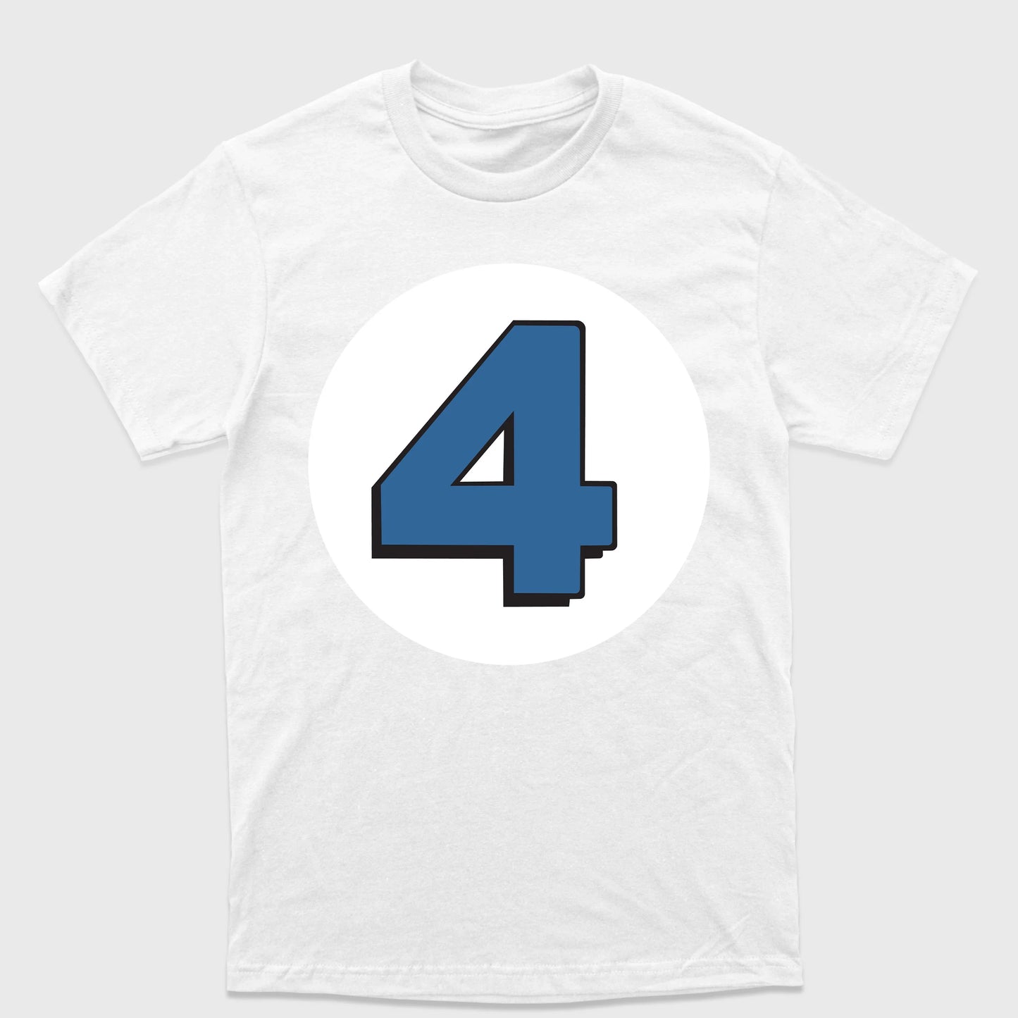 Camiseta Básica Fantastic Four Logo Branco