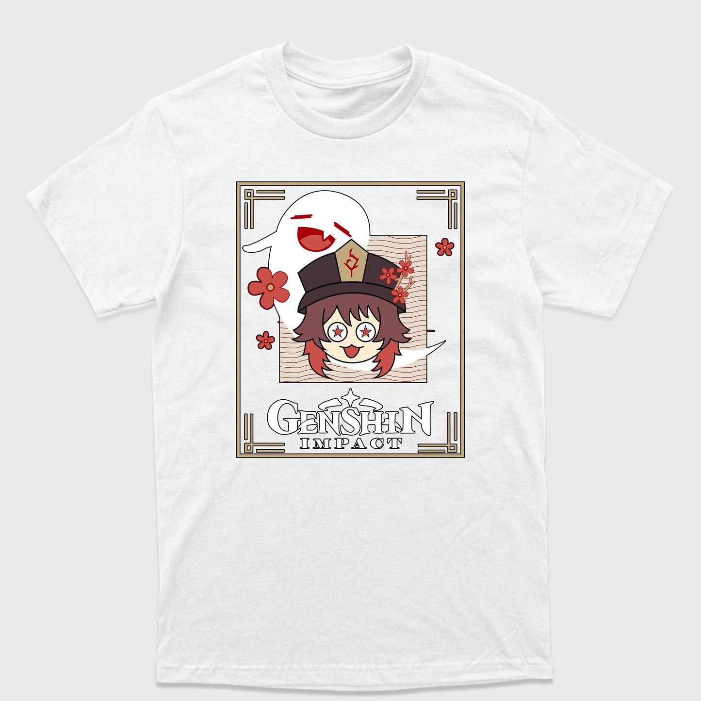 Camiseta Básica Genshin Impact Hu Tao Funny