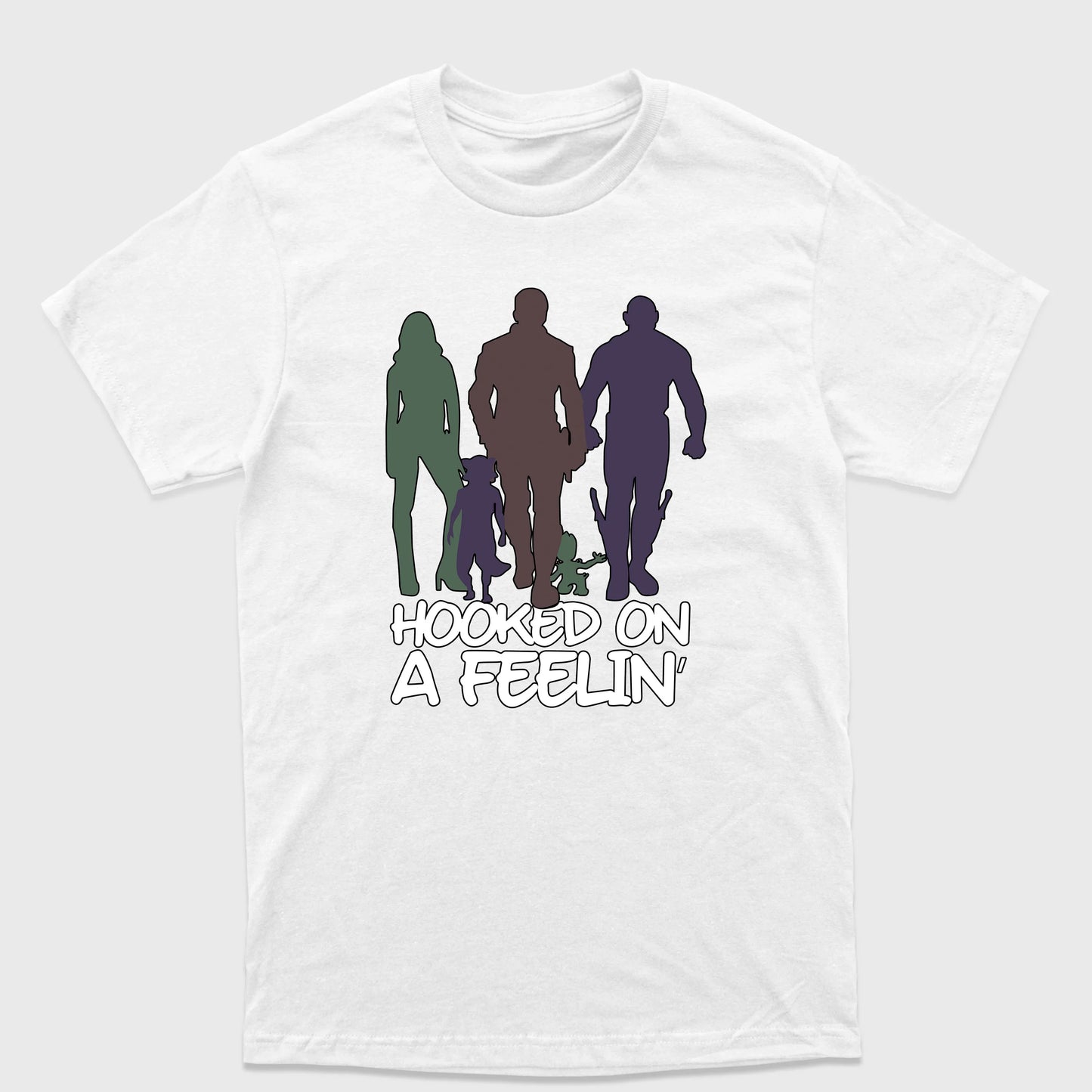 Camiseta Básica Guardiões da Galáxia Hooked on a Feelin Branco