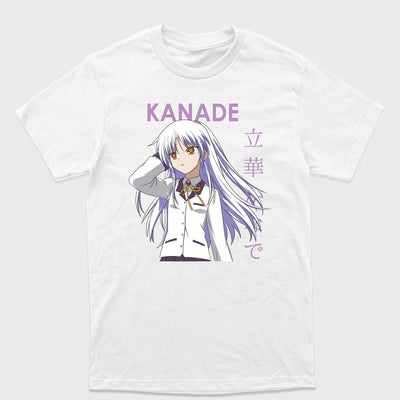Camiseta Básica Kanade Angel Beats-branco