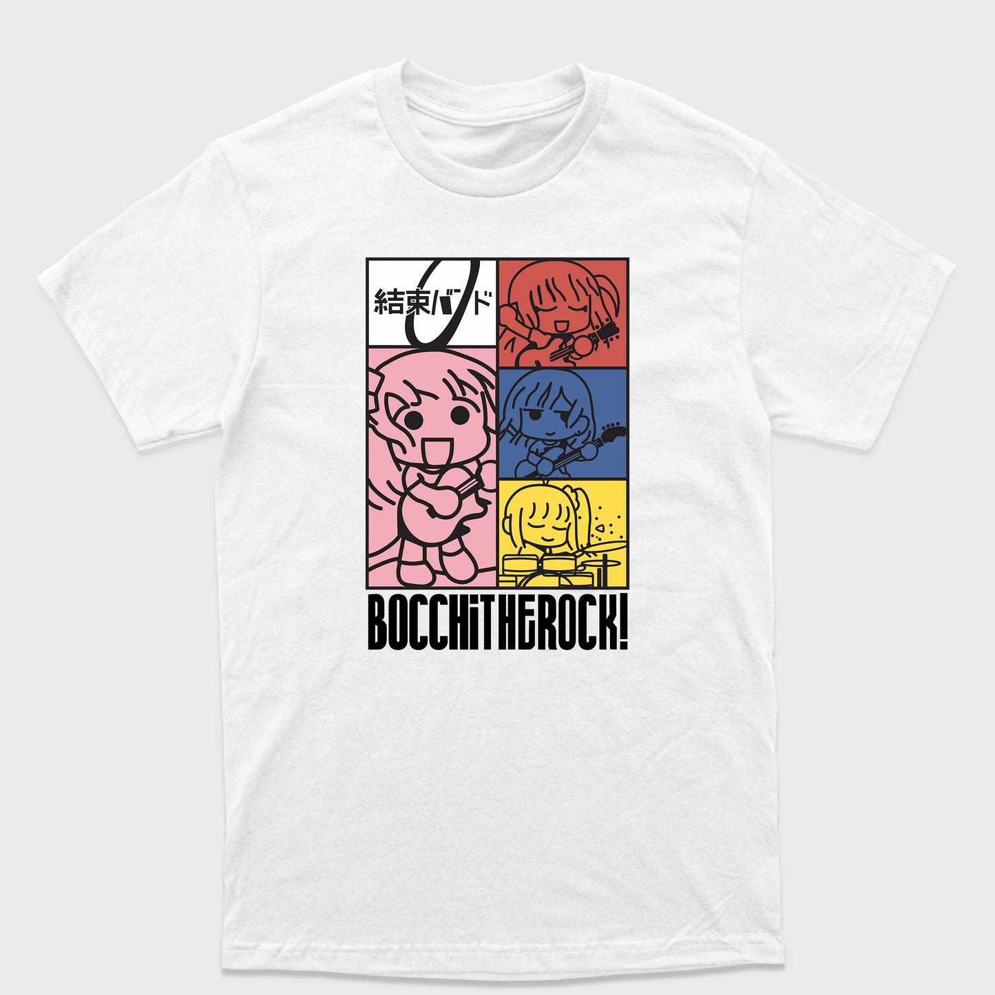 Camiseta Básica Kessoku Band Chibi Bocchi the Rock