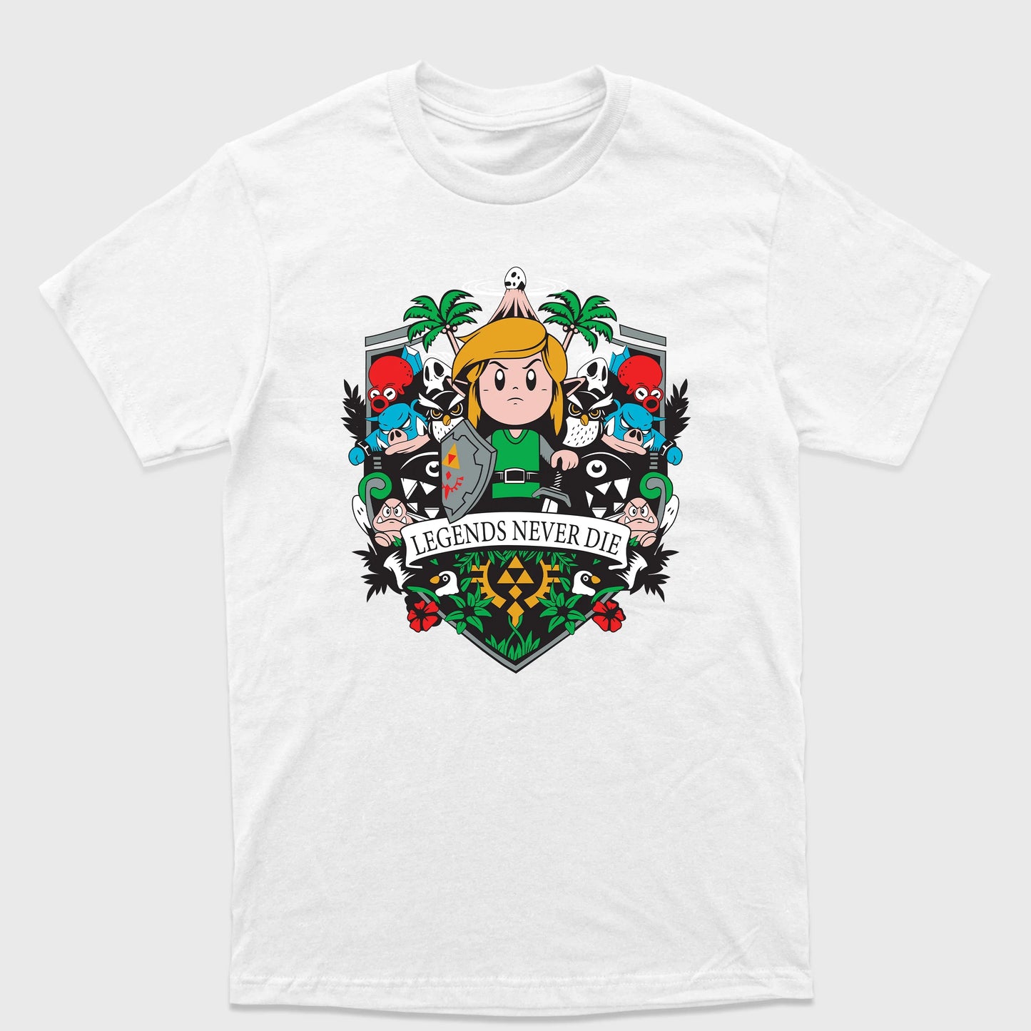 Camiseta Básica Legends Never Die Link Zelda