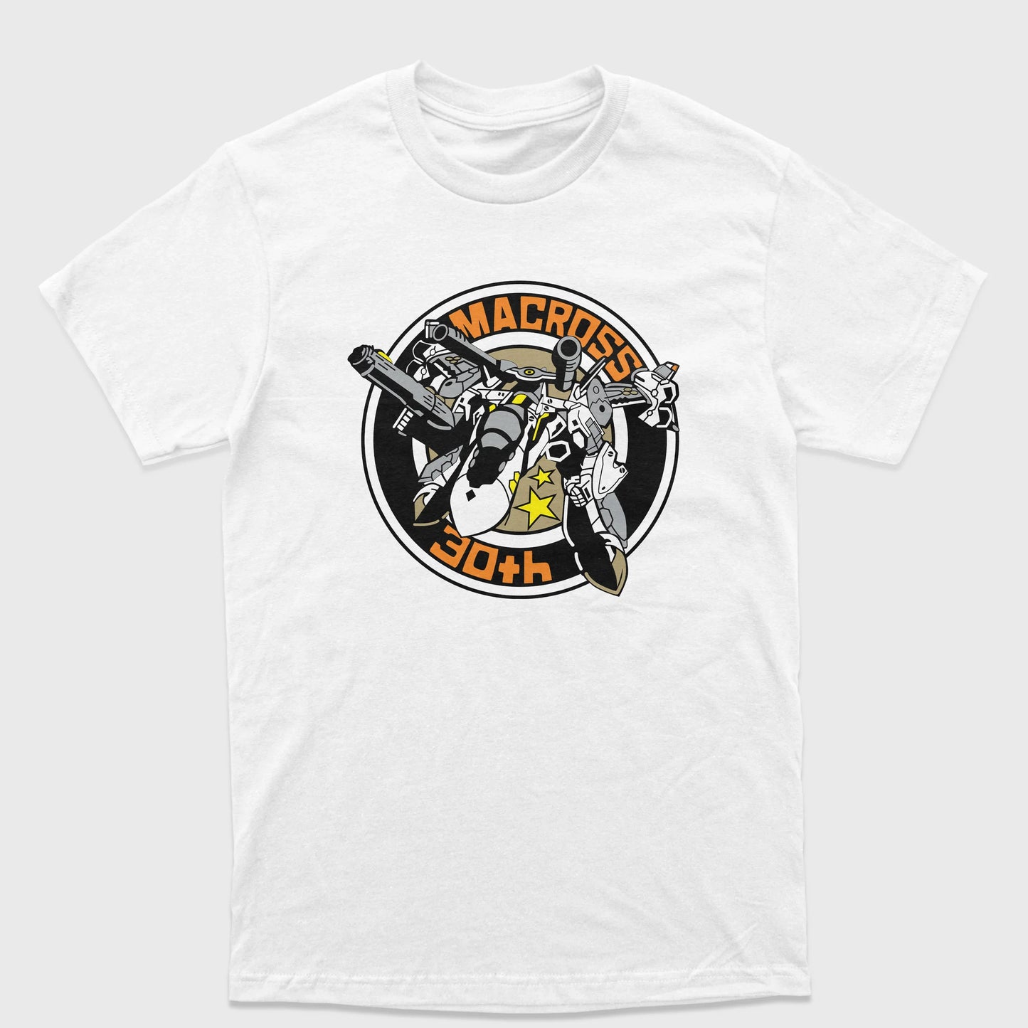 Camiseta Básica Macross 30th Robotech Branco