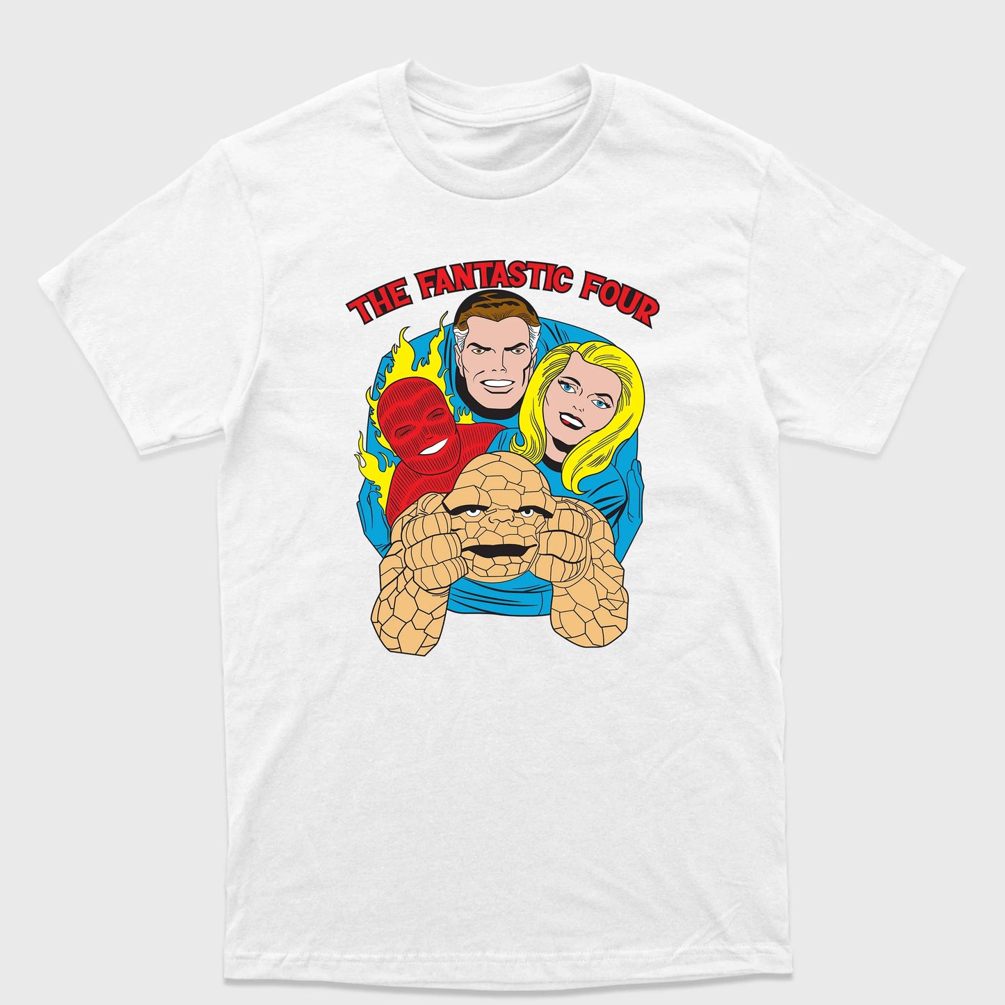 Camiseta Básica Rosa Bebe O Quarteto Fantastico Preto