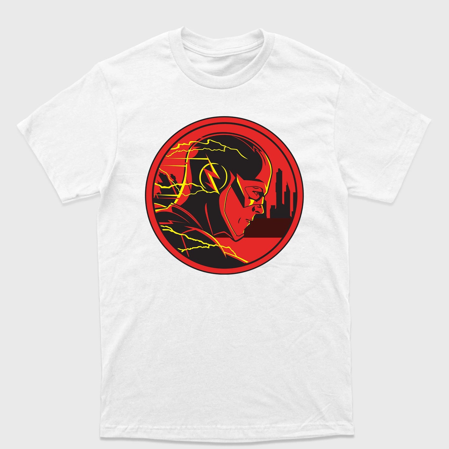 Camiseta Básica The Flash Head Branco