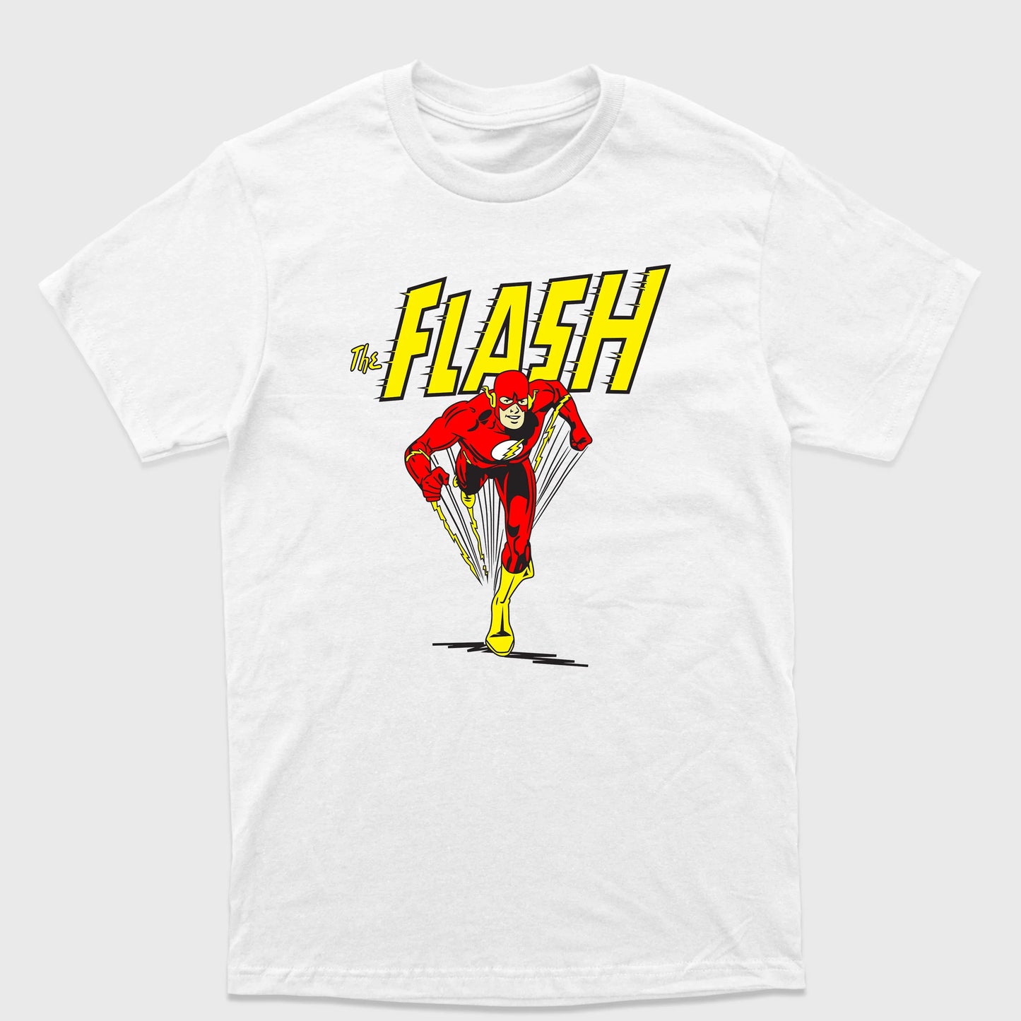 Camiseta Básica The Flash Running Branco