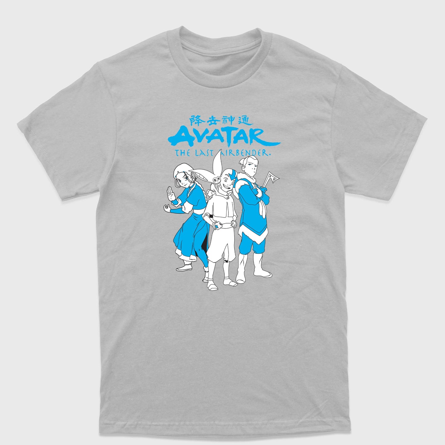 Camiseta Básica Aang Katara Sokka e Appa Avatar