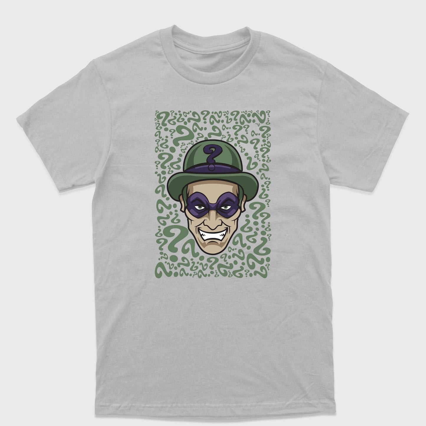 Camiseta Básica Charada DC Comics Cinza