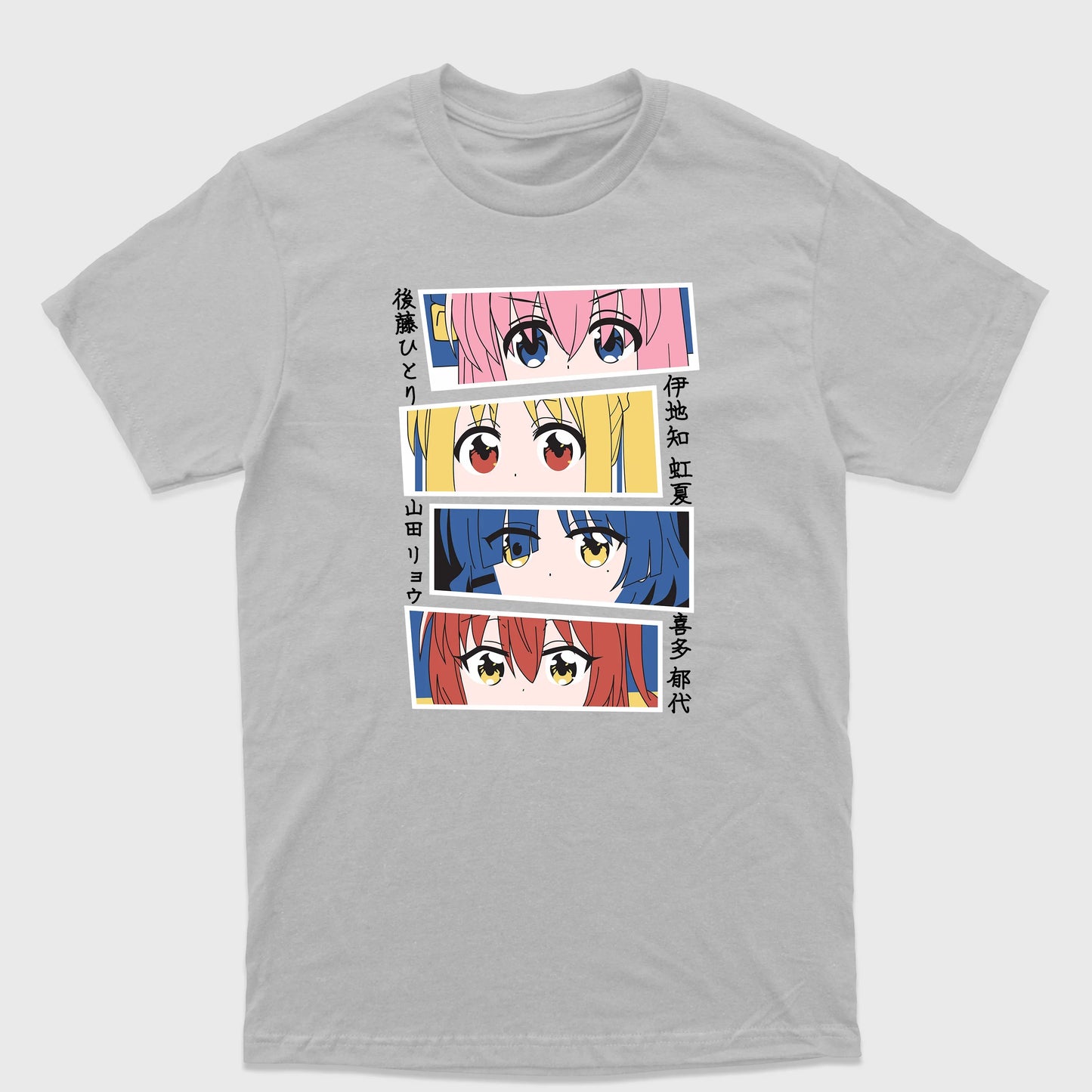 Camiseta Básica Faces Kessoku Band Bocchi the Rock