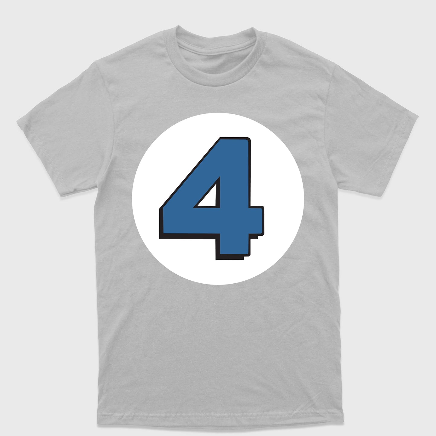 Camiseta Básica Fantastic Four Logo Cinza