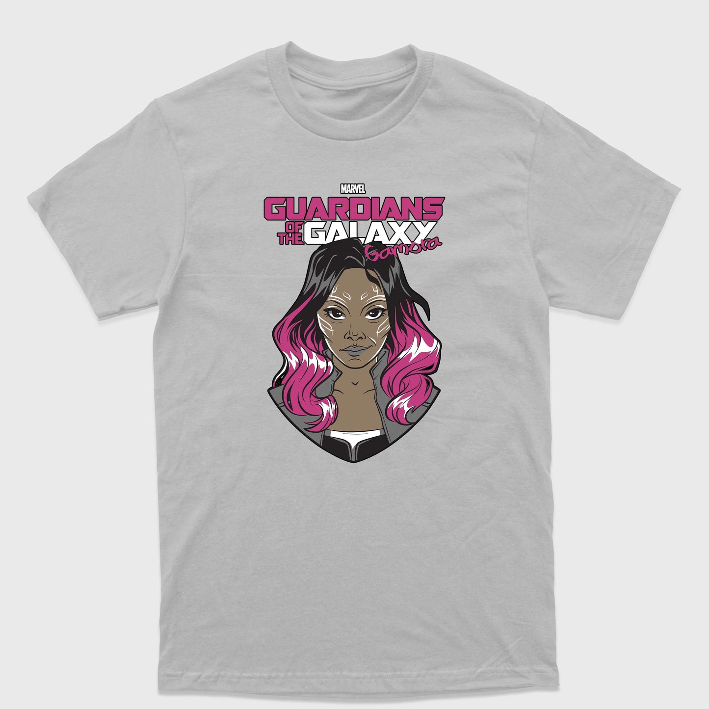 Camiseta Básica Gamora Guardiões da Galáxia Cinza