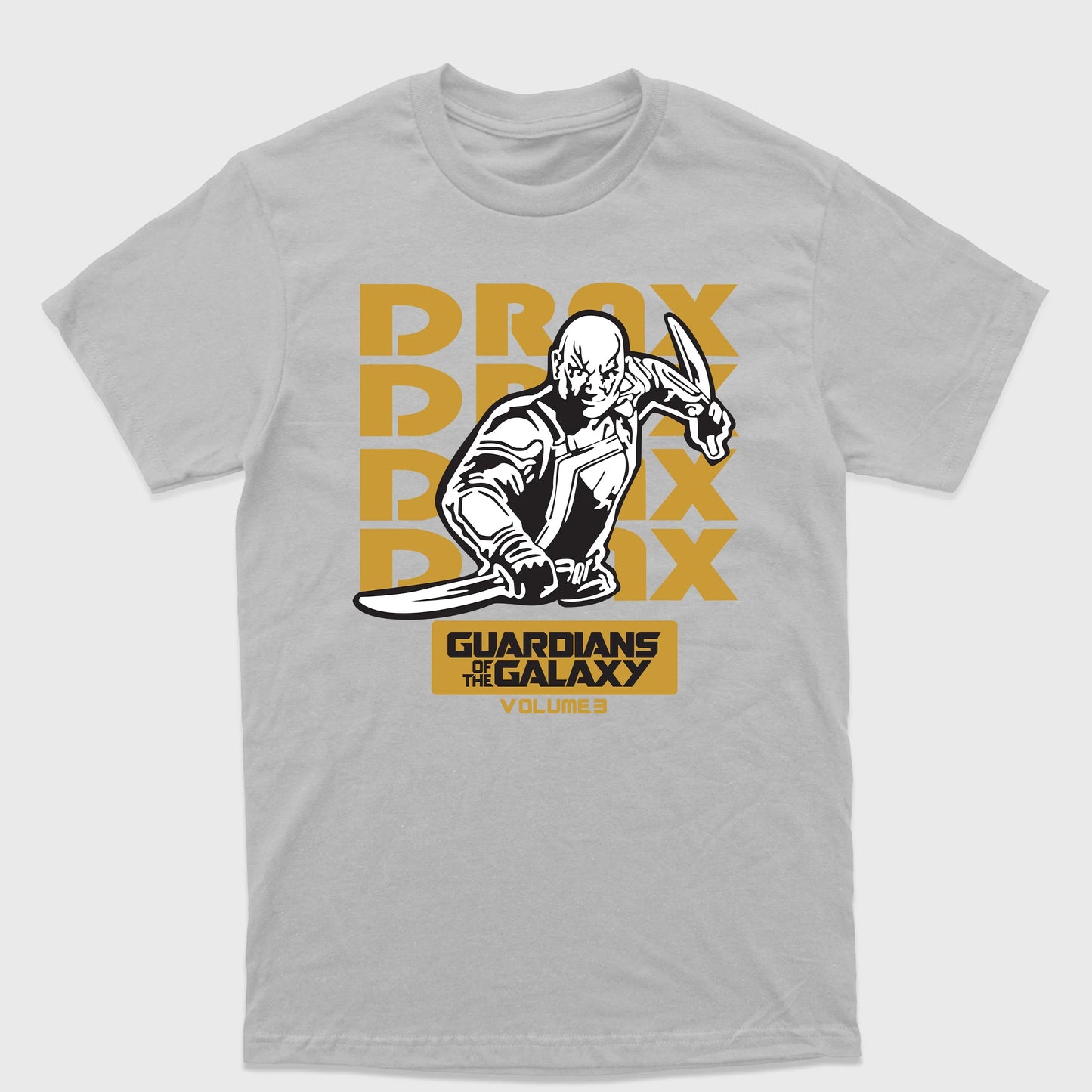 Camiseta Básica Guardiões da Galáxia Drax CInza