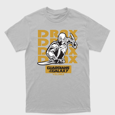 Camiseta Básica Guardiões da Galáxia Drax CInza