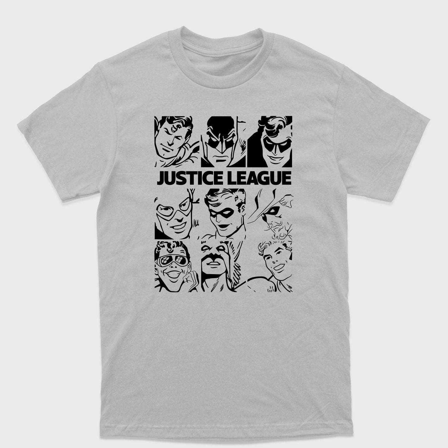 Camiseta Básica Justice League Black Cinza