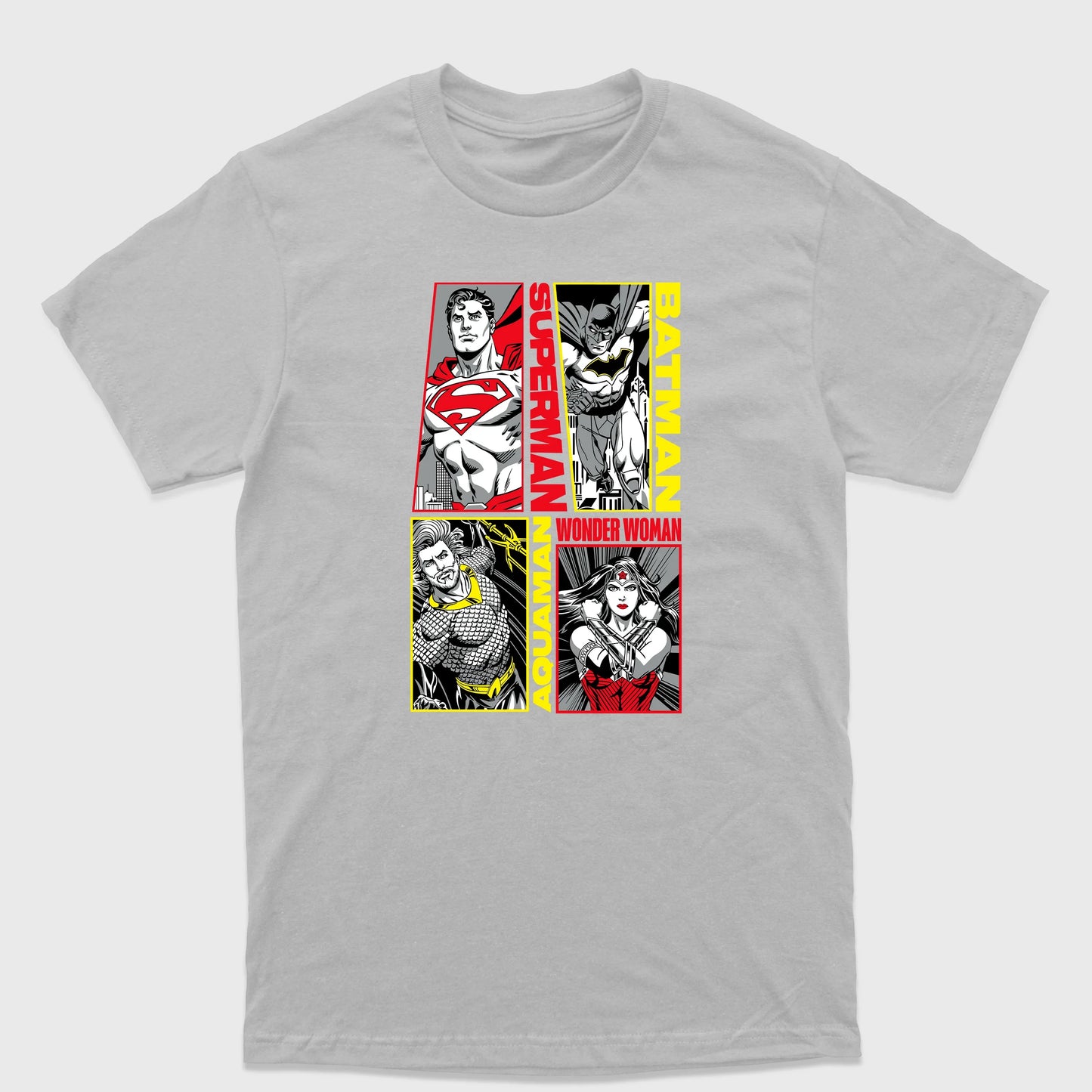 Camiseta Básica Justice League DC Comics Cinza