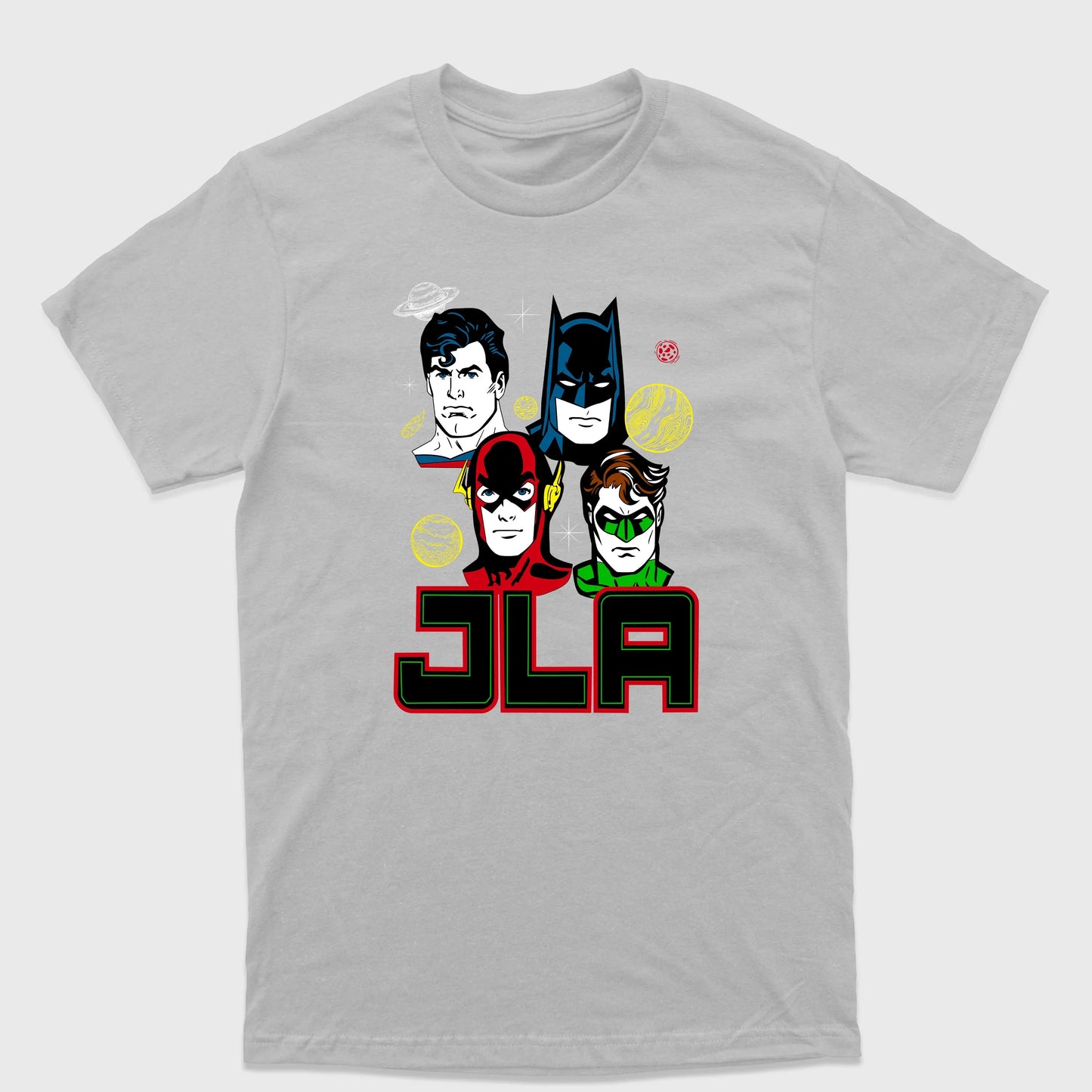 Camiseta Básica Justice League JLA Cinza