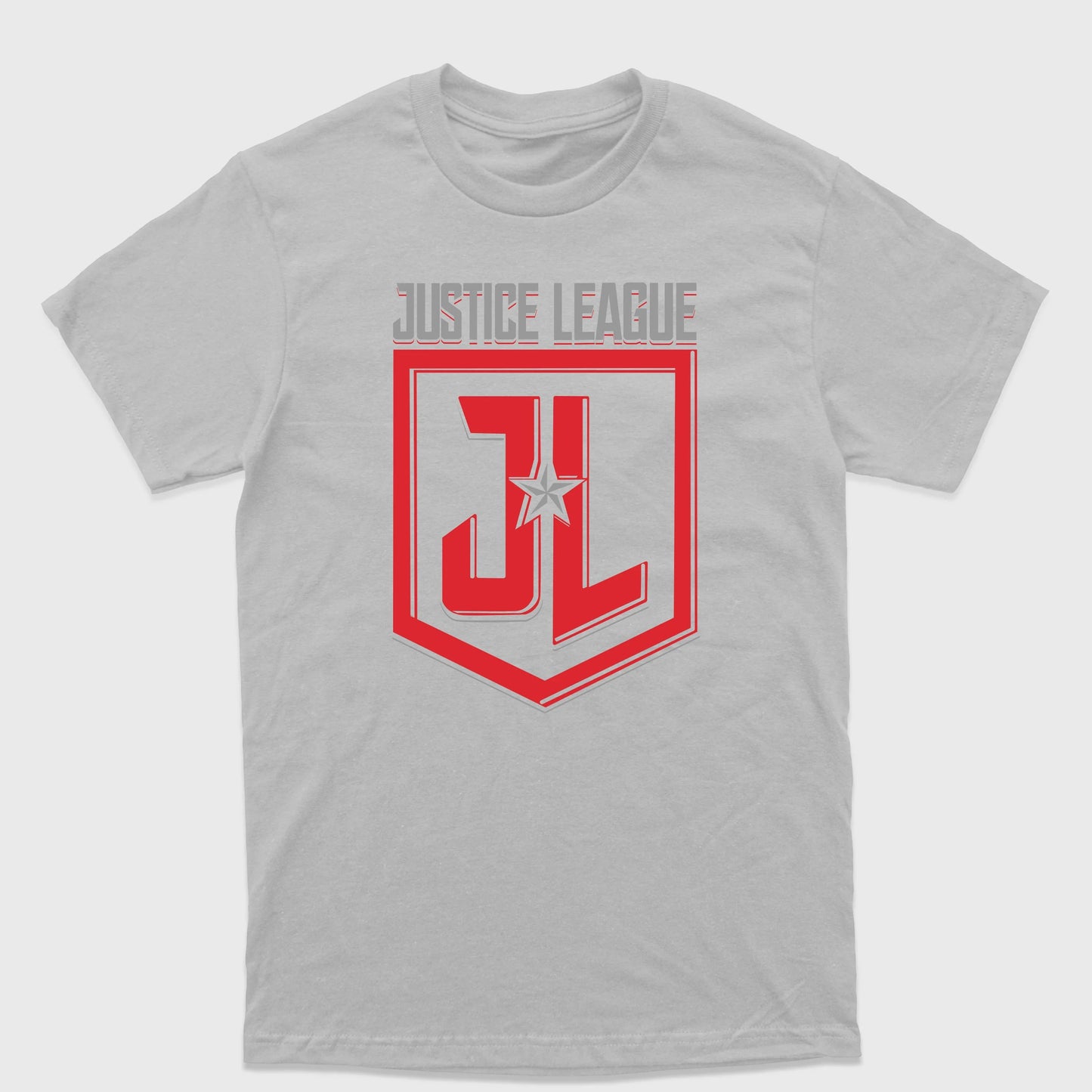 Camiseta Básica Justice League Logo Cinza