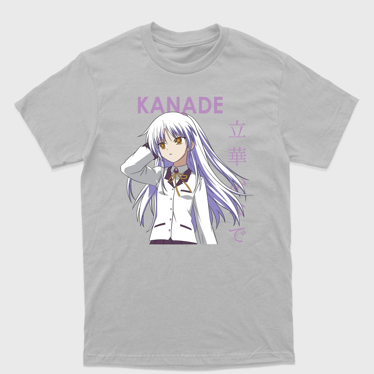 Camiseta Básica Kanade Angel Beats-cinza