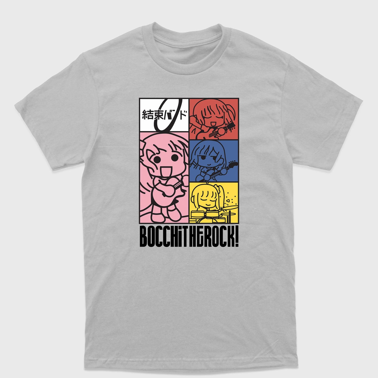 Camiseta Básica Kessoku Band Chibi Bocchi the Rock