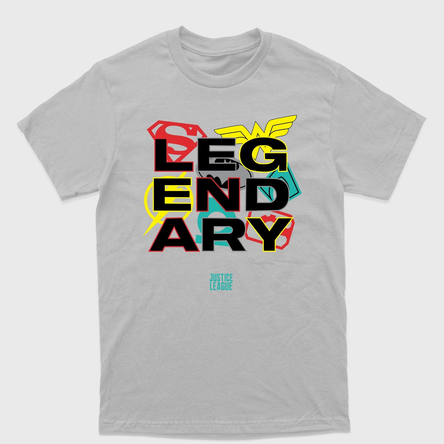 Camiseta Básica Legendary Justice League Cinza