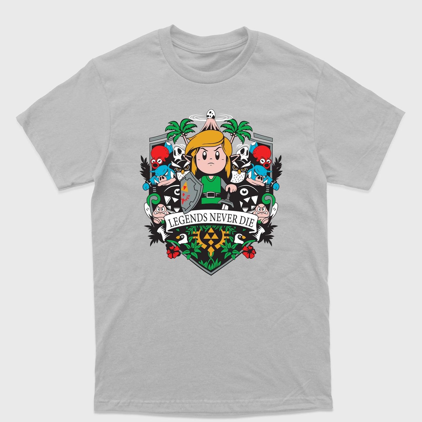 Camiseta Básica Legends Never Die Link Zelda
