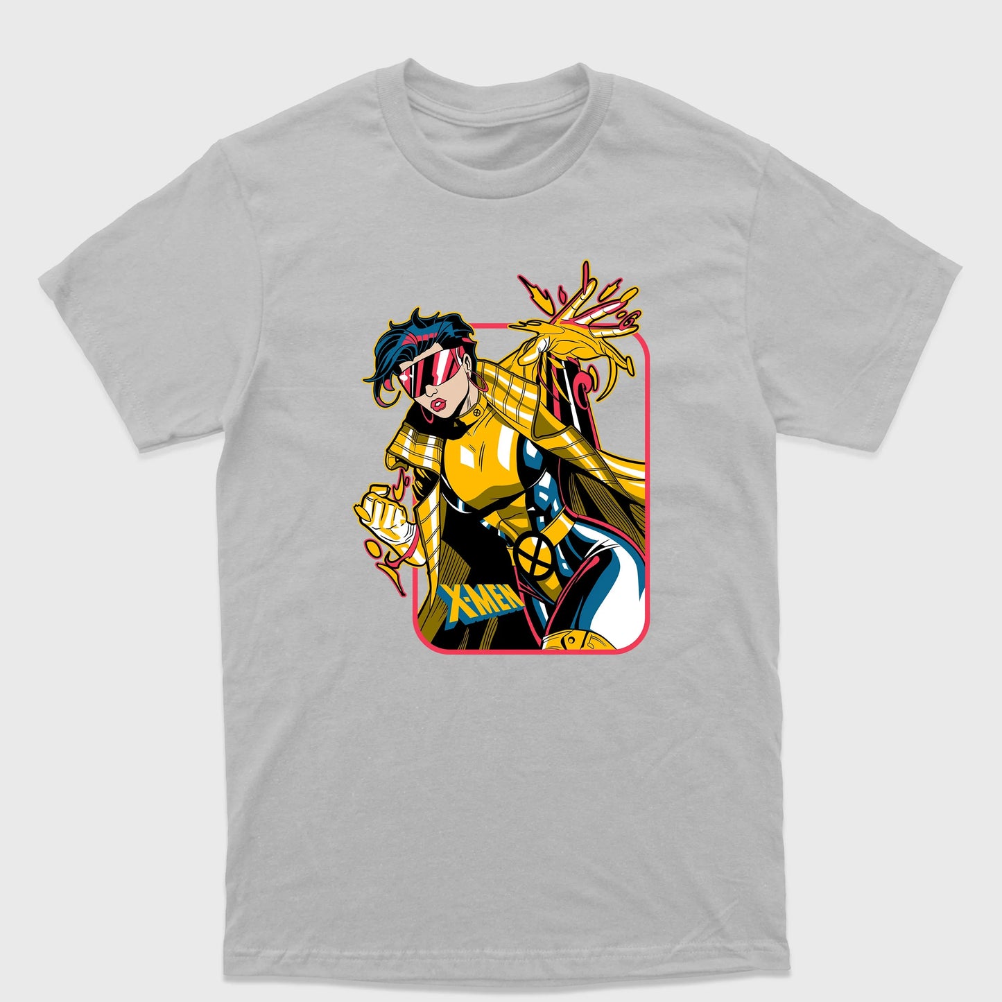 Camiseta Básica Lince Negra X-Men Cinza