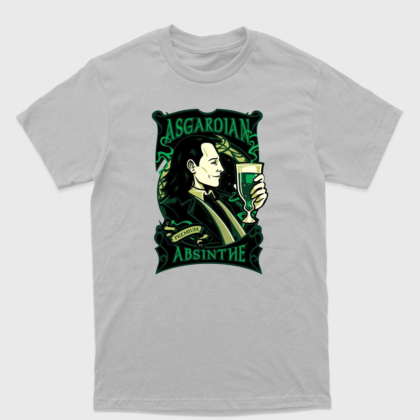 Camiseta Básica Loki Asgardian Absinthe Cinza