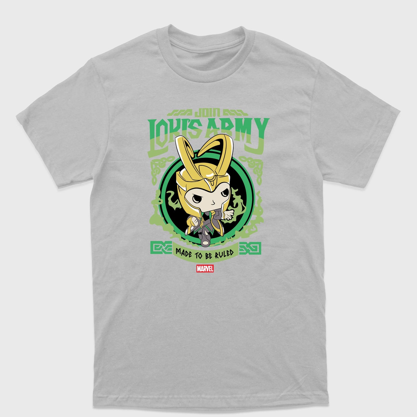 Camiseta Básica Loki Chibi Cinza