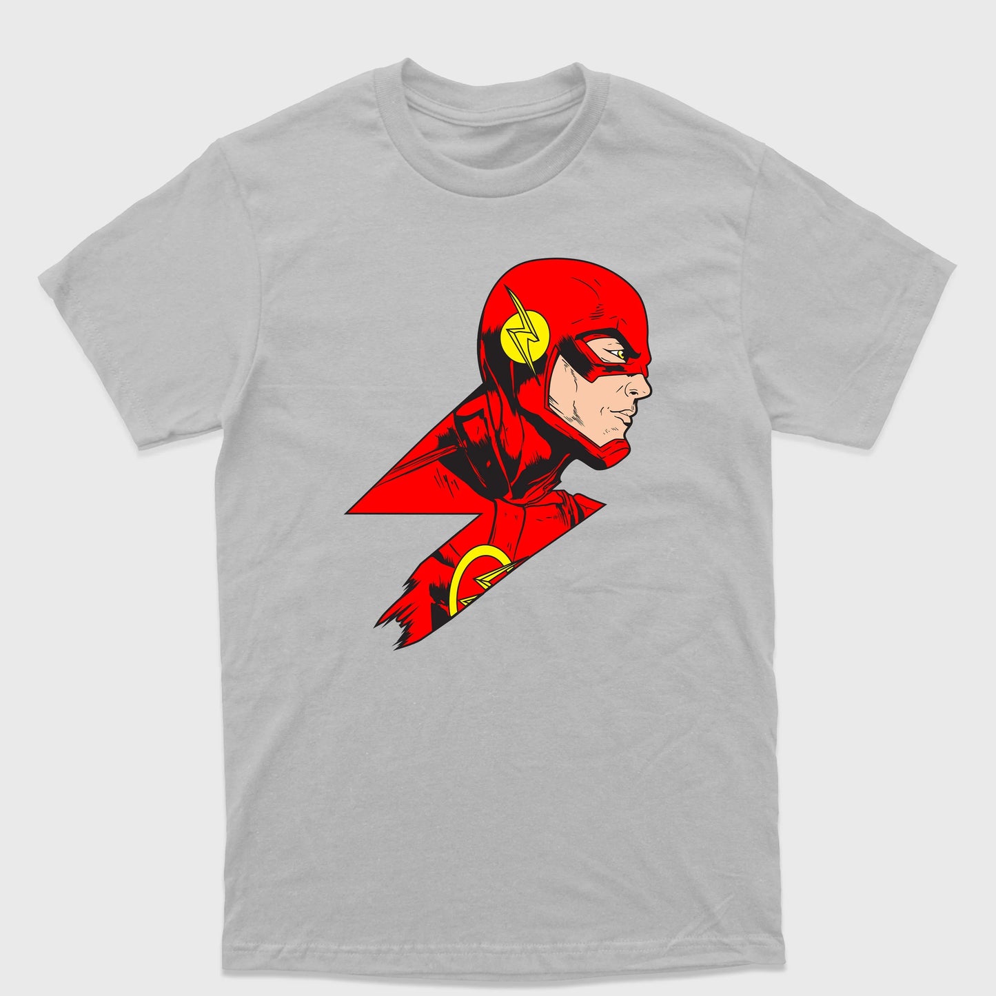 Camiseta Básica Silhueta Flash Cinza