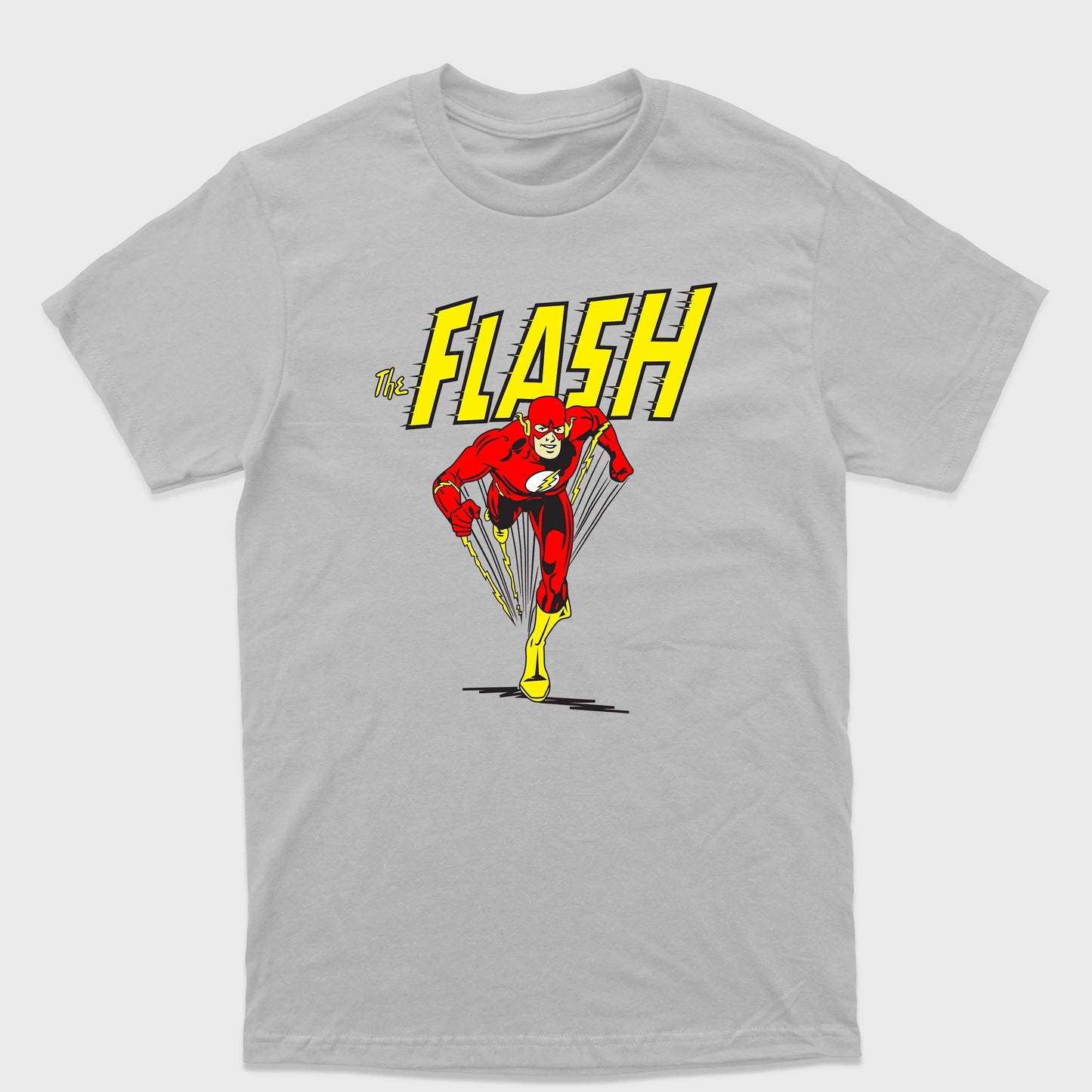 Camiseta Básica The Flash Running Cinza