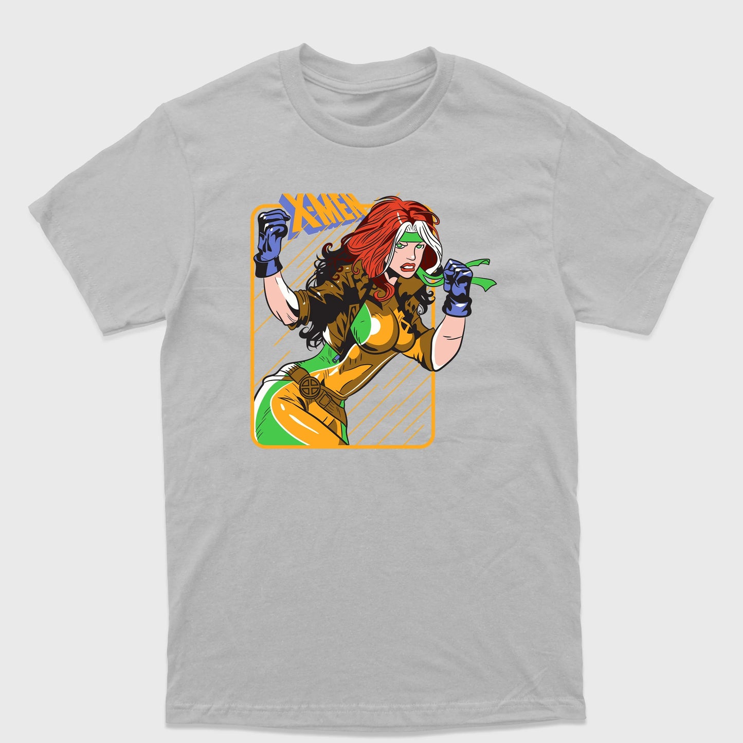 Camiseta Básica Vampira X-Men Cinza