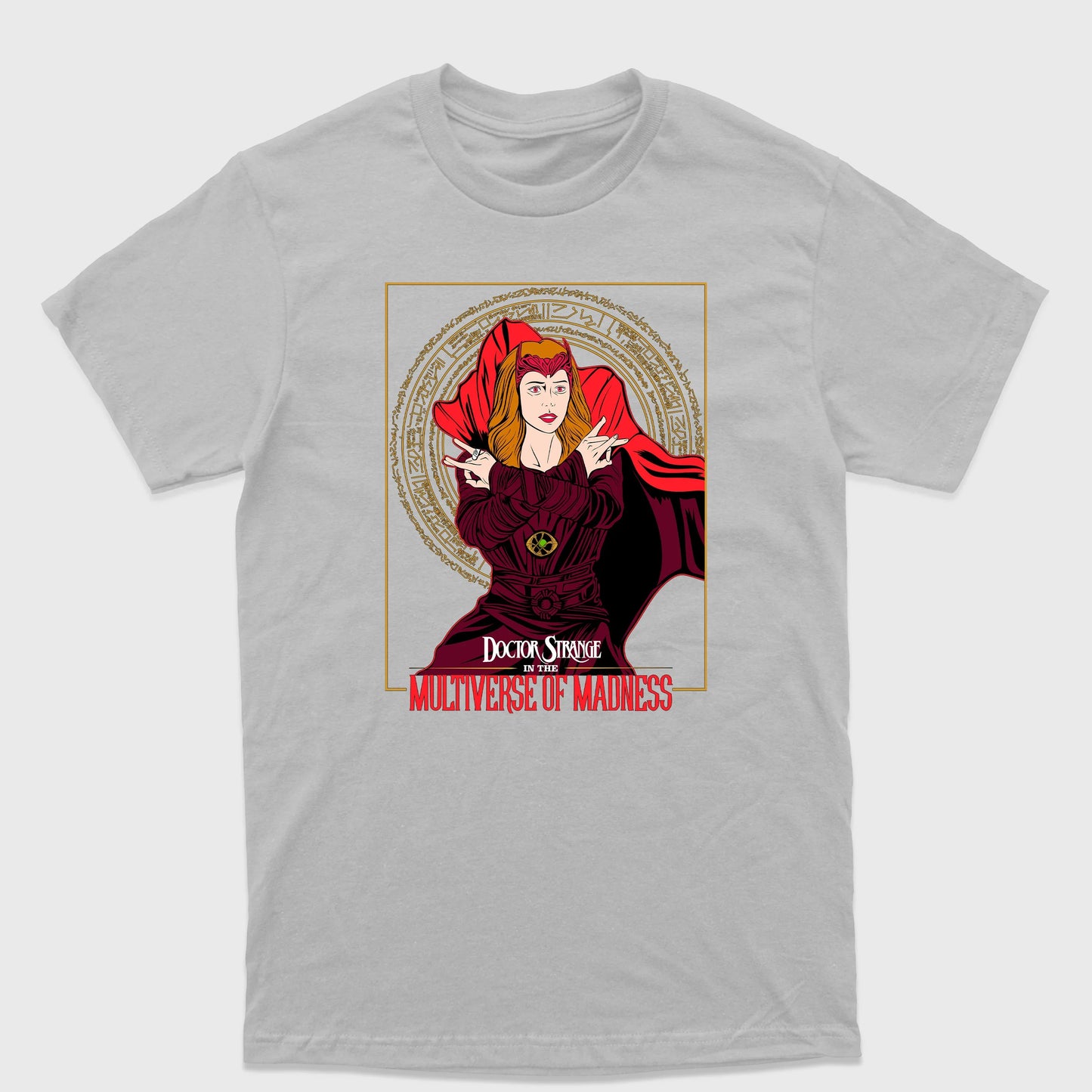 Camiseta Básica Wanda Dr. Estranho Olho de Agamoto Cinza