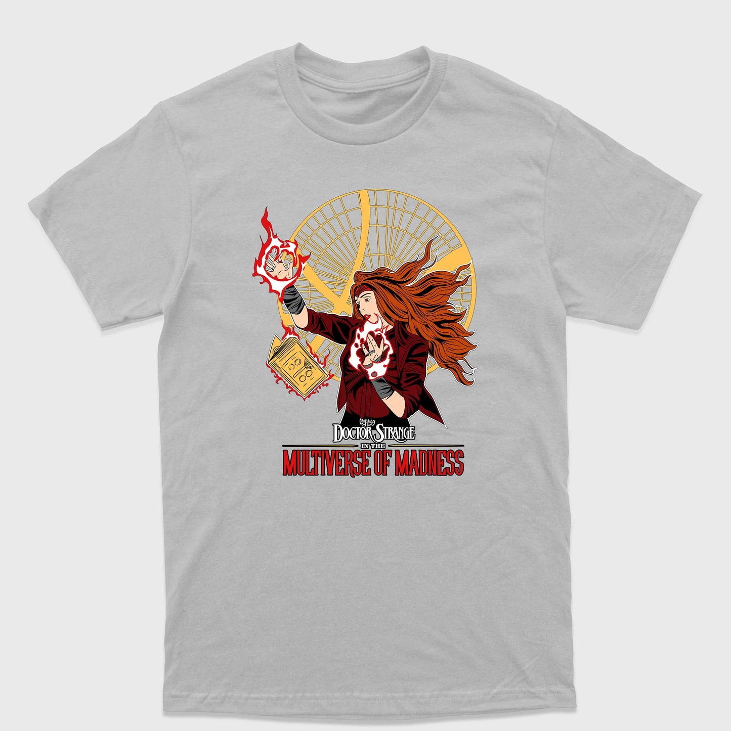 Camiseta Básica Wanda Livro Cagliostro Dr. Estranho Cinza