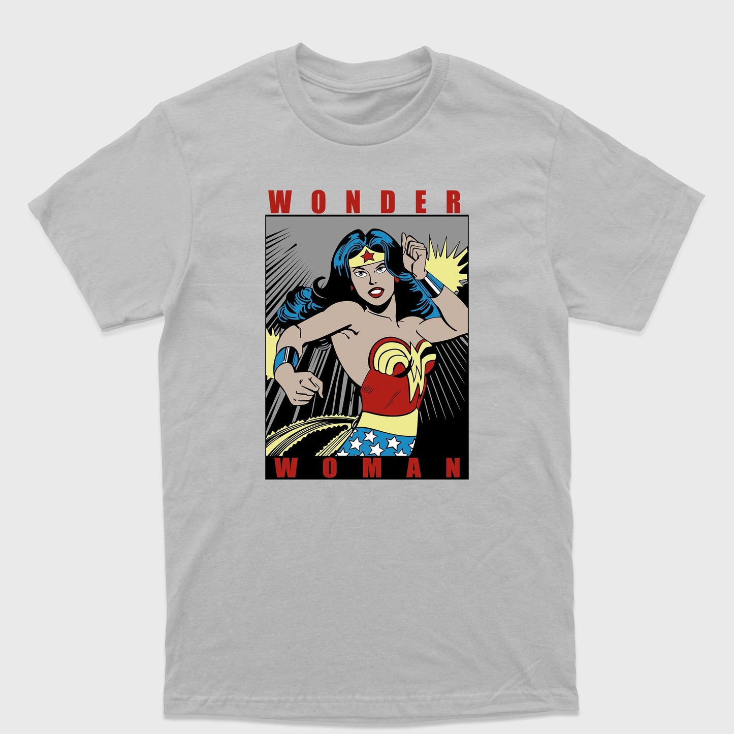 Camiseta Básica Wonder Woman DC Comics Cinza