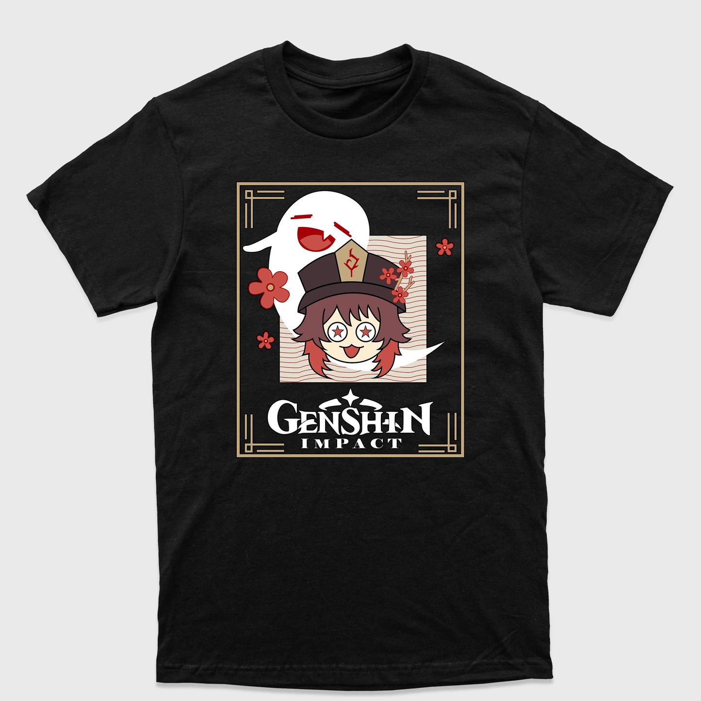 Camiseta Básica Genshin Impact Hu Tao Funny