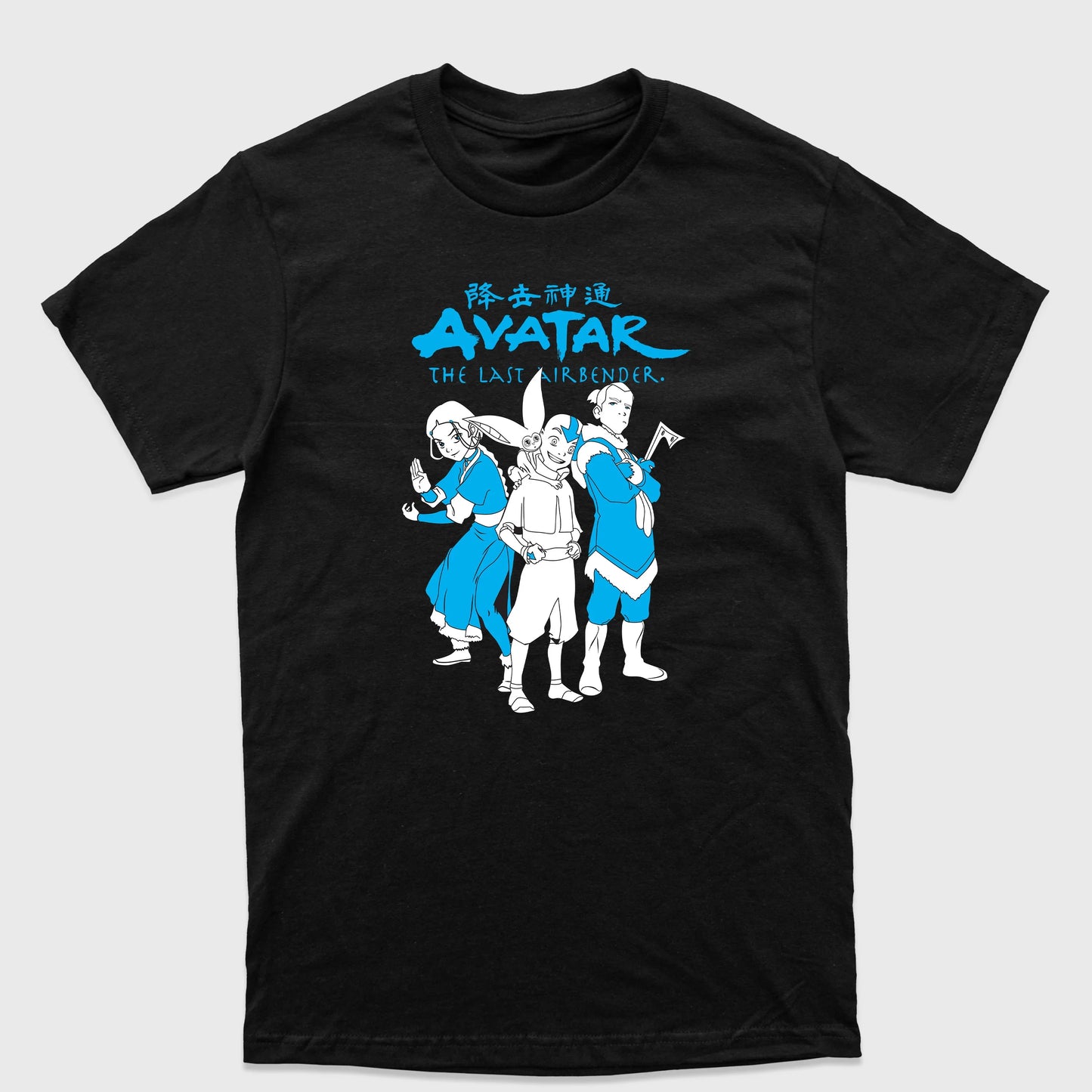 Camiseta Básica Aang Katara Sokka e Appa Avatar