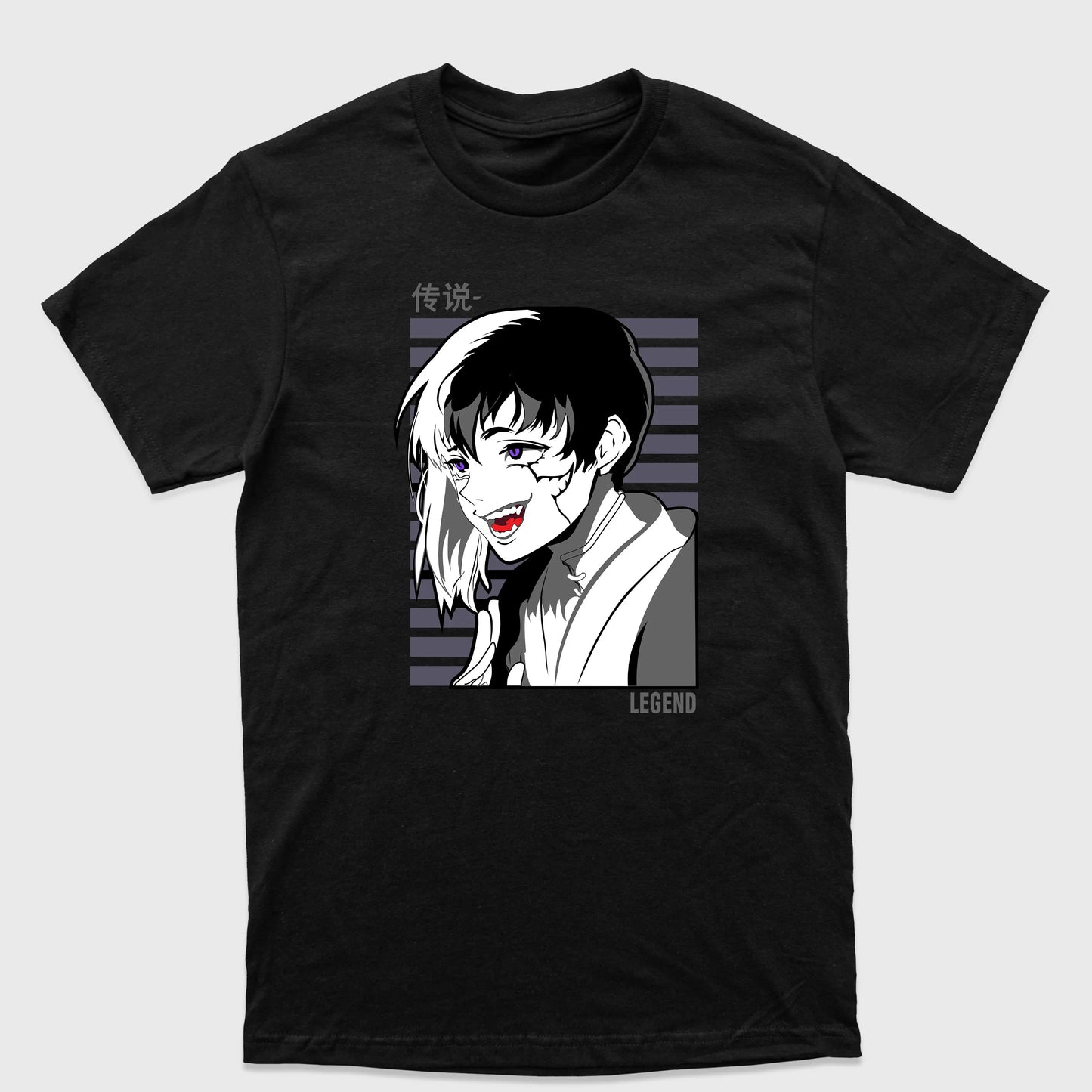 Camiseta Básica Asagiri Gin Dr. Stone Preto