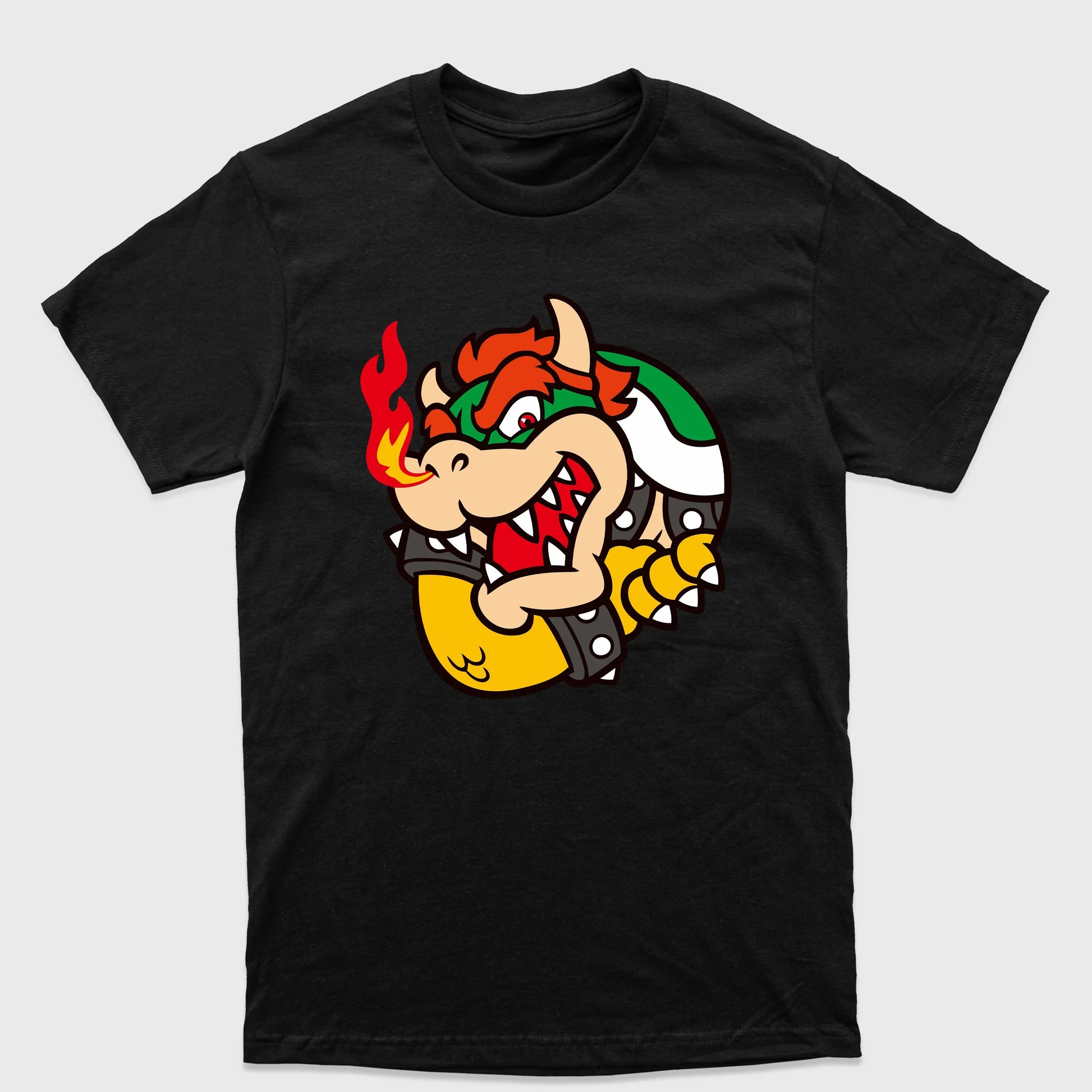 Camiseta Básica Bowser Flamejante Mário