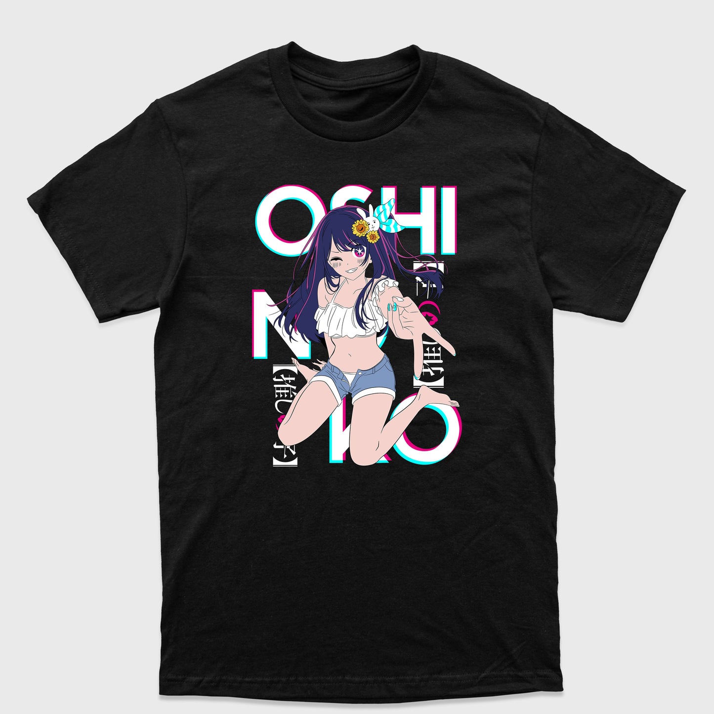 Camiseta Básica Casual Hoshino Ai Cute