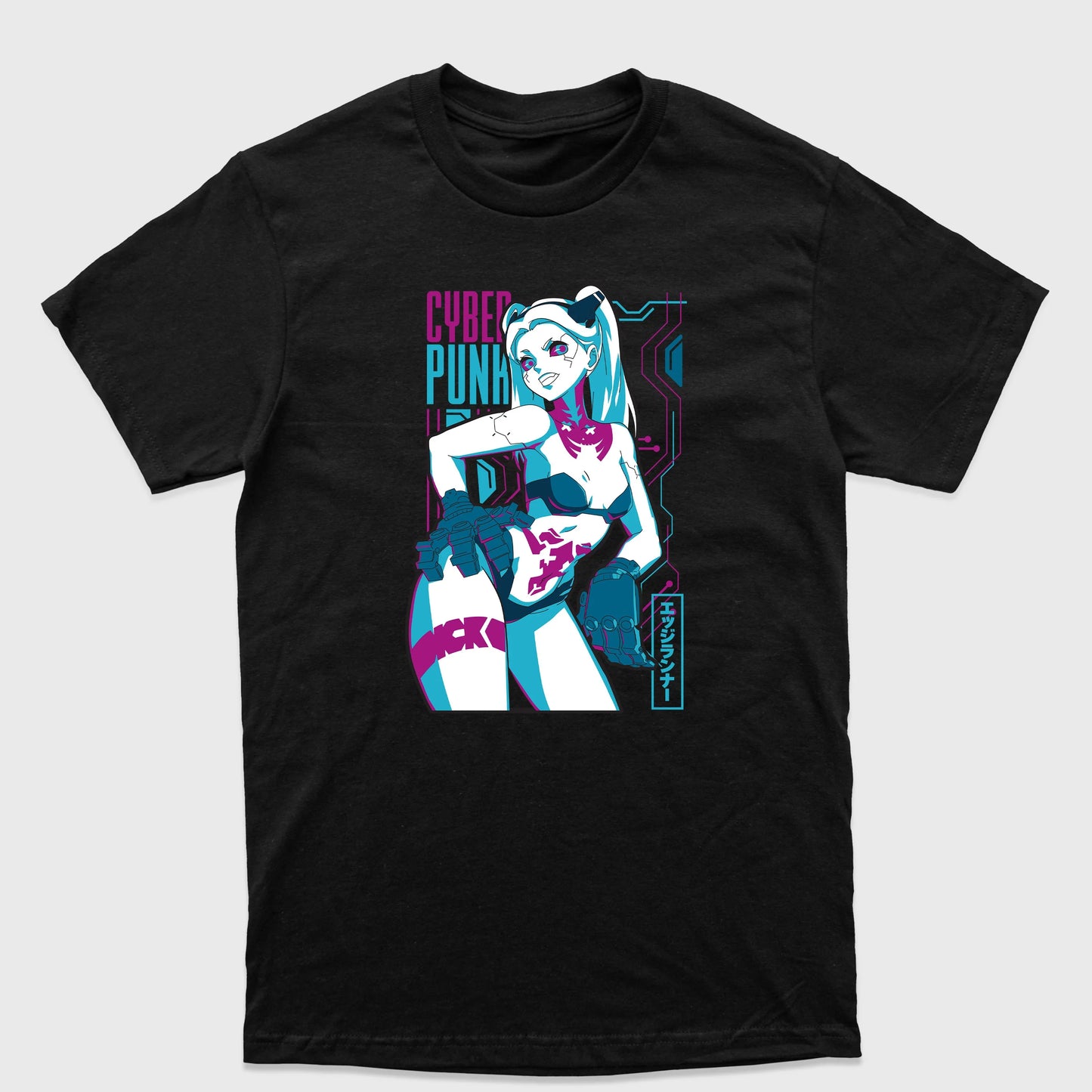 Camiseta Básica Cyberpunk Rebecca