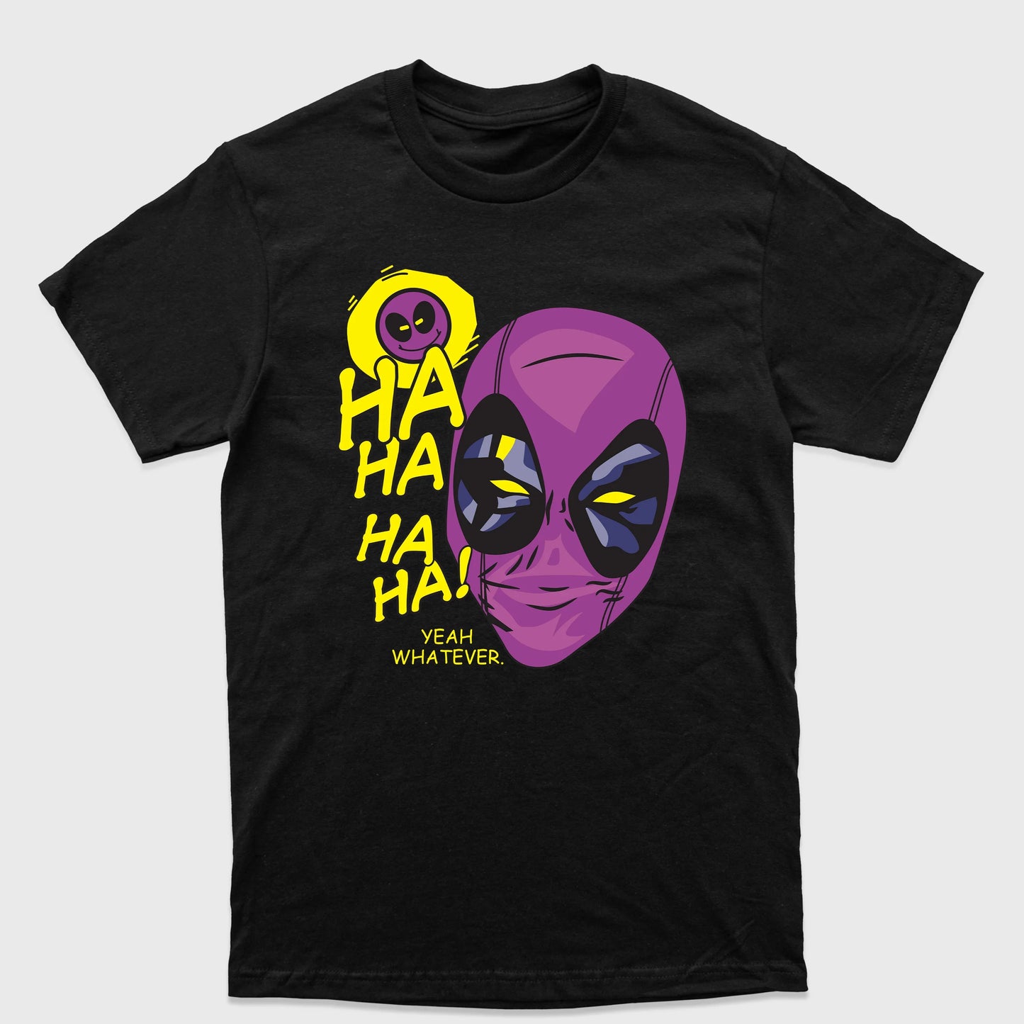 Camiseta Básica Deadpool Ha Ha Ha Preto