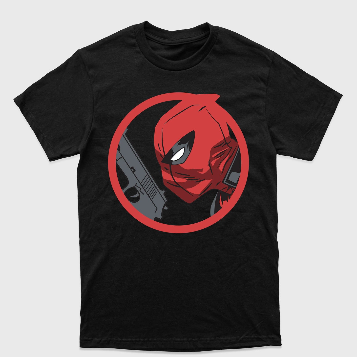 Camiseta Básica Deadpool With Gun Preto